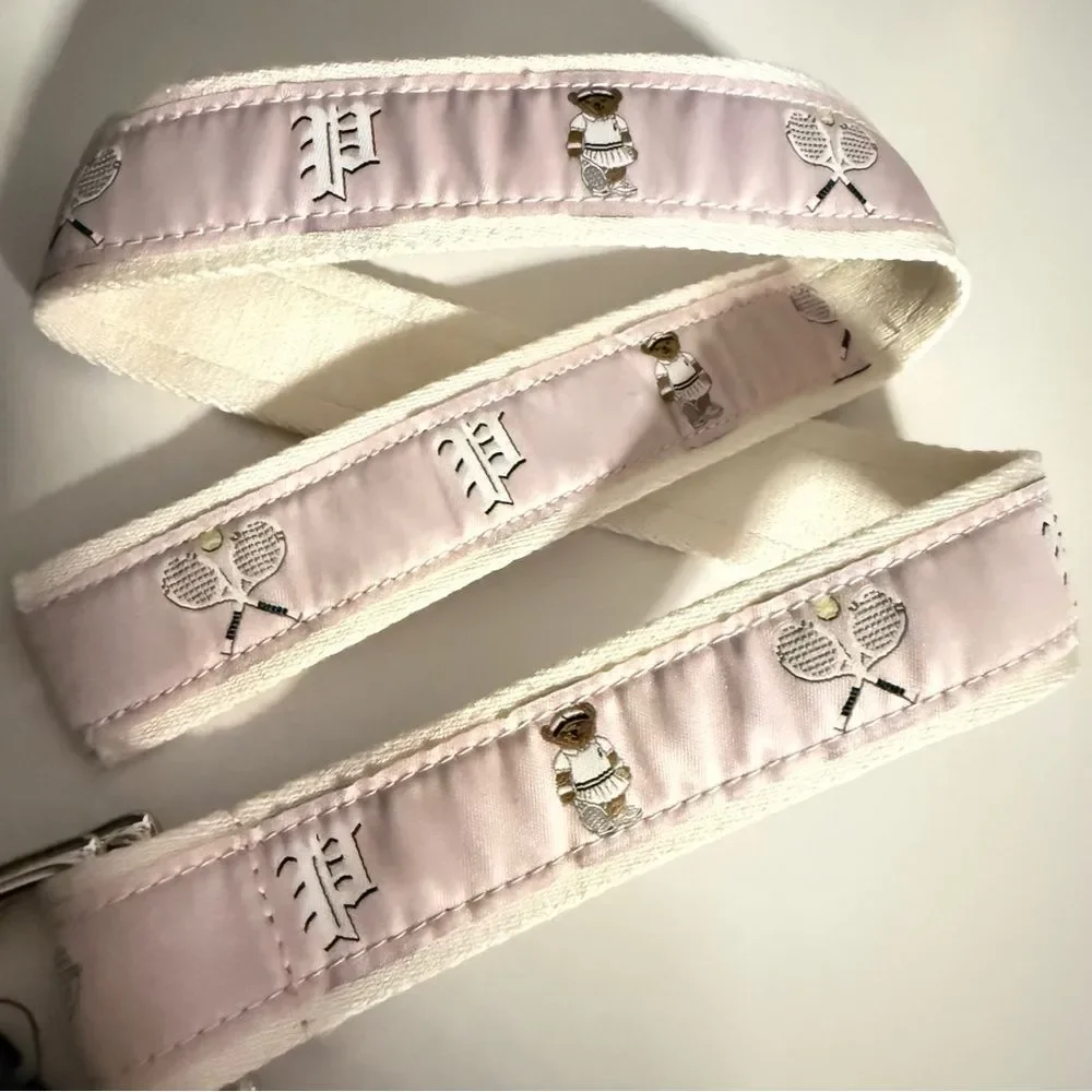 Polo Ralph Lauren Pink Tennis Bear Canvas Belt – Kids XS / Extra Small – NWT